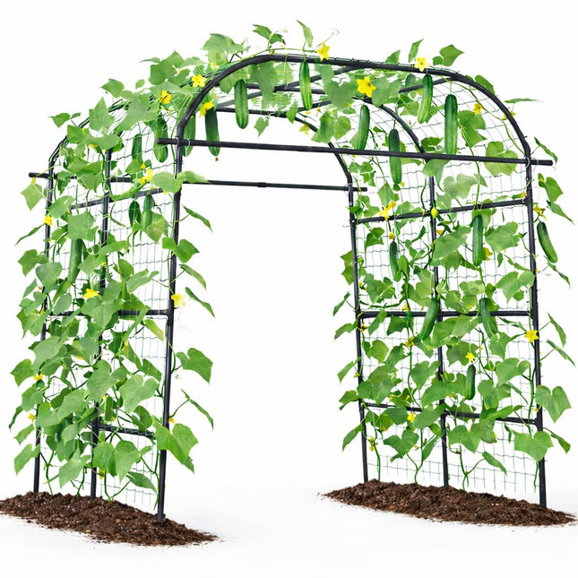 Dreamade Metal Garden Arch Trellis for Climbing Plants Outdoor