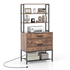 Dreamade Tall 2-Drawer File Cabinet - Filing Cabinet