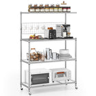 Dreamade 4-Tier Microwave Stand, Microwave Cart with Adjustable Shelves
