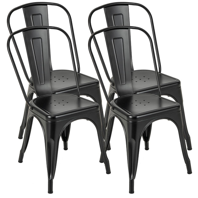 Dreamade Metal Dining Chairs Set of 4