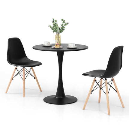 Dreamade Dining Room Table Set for 2 or 4, Compact Kitchen Dining Table Set with 32" Round Table and DSW Chairs