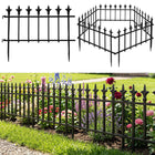 Dreamade No Dig Decorative Metal Garden Fence with Fleur-de-Lis Finials