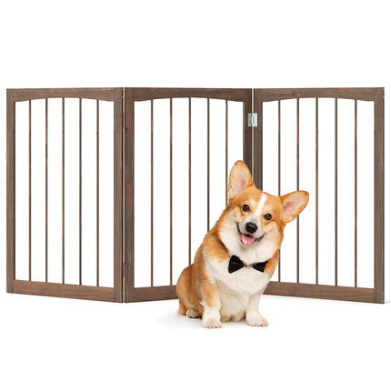 Dreamade Freestanding Dog Gate for Small Medium Dogs