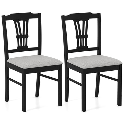 Dreamade Wooden Dining Chairs Set of 2/4 Upholstered Kitchen Chairs
