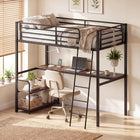 Dreamade Twin Loft Bed with Desk & Charging Station