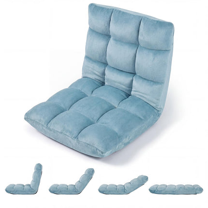 Dreamade Folding Floor Chair with Back Support & 14 Adjustable Position
