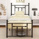Dreamade Twin Bed Frames with Headboard and Footboard, Victorian Style Twin Platform Bed