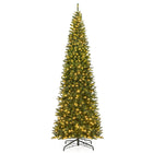 Dreamade 12ft Pre-Lit Artificial Christmas Tree with 360° Quick Power Connector