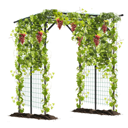 Dreamade Outdoor Grape Vine Trellis for Climbing Plants 79" x 59" x 78" Large Garden Arch