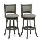 Dreamade Swivel Counter Height Bar Stools Set of2/ 4, Upholstered Vintage Barstools w/Back
