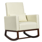 Dreamade Upholstered Rocking Chair, Modern High Back Armchair
