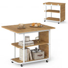 Dreamade 3-Tier Mobile Side Table with Foldable Top & Universal Wheels (1/2)
