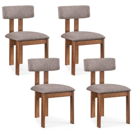 Dreamade Upholstered Kitchen Chairs with Curved Backrest