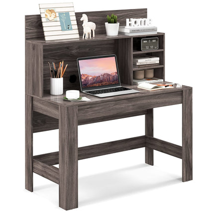 Dreamade Computer Desk with Bookshelf