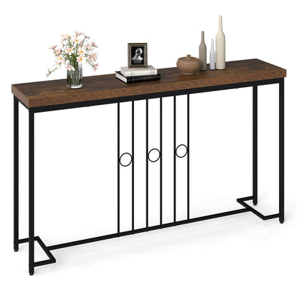 Dreamade 55" Narrow Entryway Table with H-Shaped Base & Spacious Tabletop