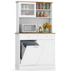 Dreamade 68” Tall Kitchen Pantry, Buffet Hutch w/Tilt Out Trash Can Storage Cabinet, 2 Drawer, Shelves