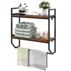Dreamade Wall Mounted Bathroom Shelves with Towel Bar