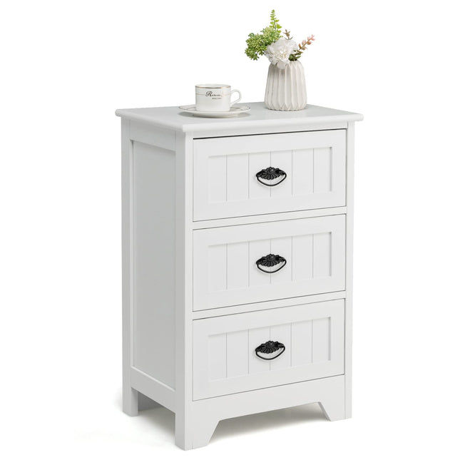 Dreamade Nightstand with 3 Drawers, Bedside Table