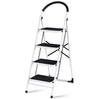 Dreamade4 Step Ladder Folding Step Stool with Anti-Slip Pedal Platform Metal Frame
