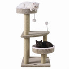 DREAMADE 36-Inch Modern Cat Tree with Scratching Posts & 2 Beds