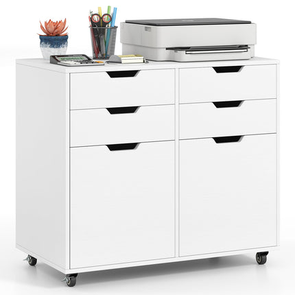 Dreamade Rolling Printer Stand with 2 Lockable Wheels