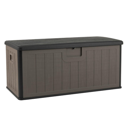 Dreamade 100 Gallon Deck Box, Waterproof Resin Box with Lockable Lid