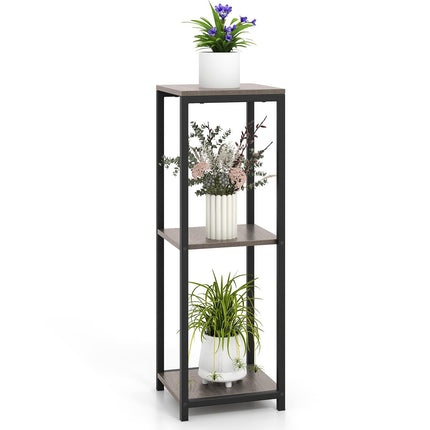 Dreamade 3 Tier Tall Plant Stand Indoor, 36 Inch Corner Plant Holder with Metal Frame