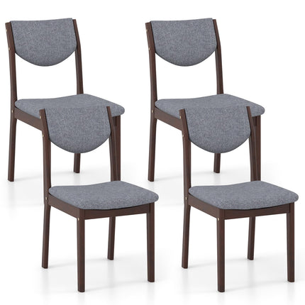 Dreamade Wood Dining Chair, Wooden Kitchen Chairs with Rubber Wood Frame