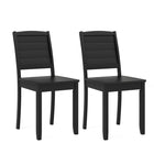Dreamade Wood Dining Chairs Set of 2/4, Modern Kitchen Chairs w/Rubber Wood Legs, Curved Backrest, Farmhouse Diner Chairs