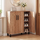 Dreamade 5-Tier Shoe Storage Cabinet Freestanding Wooden Shoe Rack Organizer
