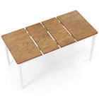 Dreamade Extendable Dining Table for 4-8 People, Large Folding Kitchen Table with Rubber Wood Legs, 220 Lbs Capacity
