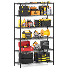 Dreamade 6-Tier Metal Storage Shelving Unit with V-Shaped Wire Rack for Home Garage