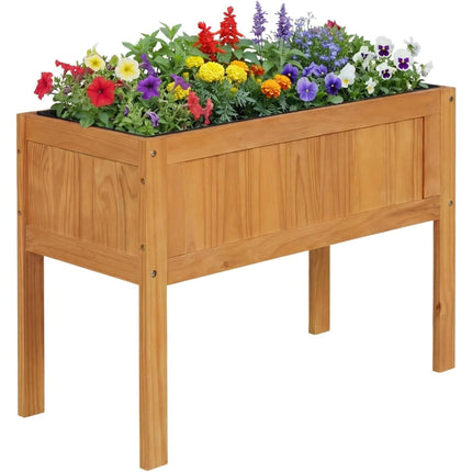 Dreamade Solid Wooden Raised Garden Bed w/Legs (35”Lx 16”Wx24”H)