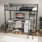 Metal Loft Bed Twin Size - Dreamade