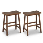 Dreamade 24 Inch Counter Height Saddle Bar Stools with Footrest (2/4)