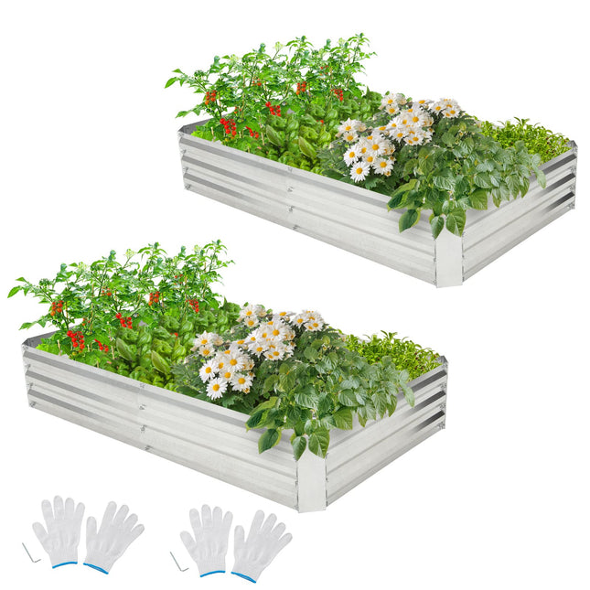 Dreamade Galvanized Raised Garden Bed