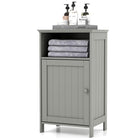 Dreamade Bathroom Floor Storage Cabinet - Side Cabinet with Open Compartment, 3-Position Adjustable Shelf