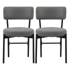 Dreamade Boucle Dining Chairs Set of 2/4, Sherpa Upholstered Kitchen Chairs w/Curved Backrest, Padded Seat & Metal Legs