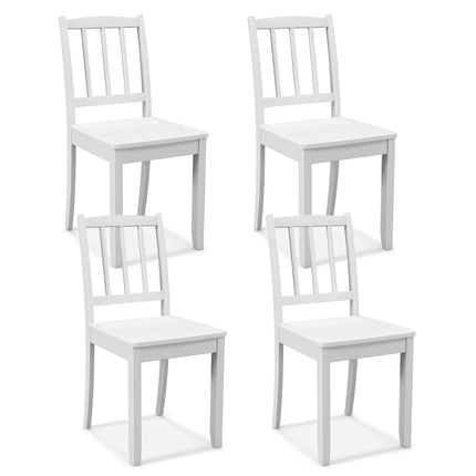 Dreamade Farmhouse Dining Chairs Set of 2/4, Modern Kitchen Chairs w/Rubber Wood Legs & Curved Backrest