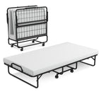 Dreamade Folding Bed with Mattress for Adults, Twin Size Rollaway Beds for Guest, 75