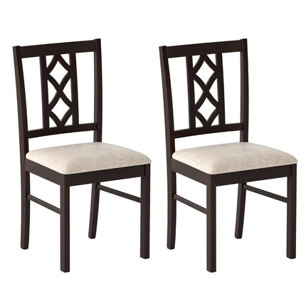 Dreamade Dining Chairs Set of 2/4 Rubber Wood Dining Room Chairs