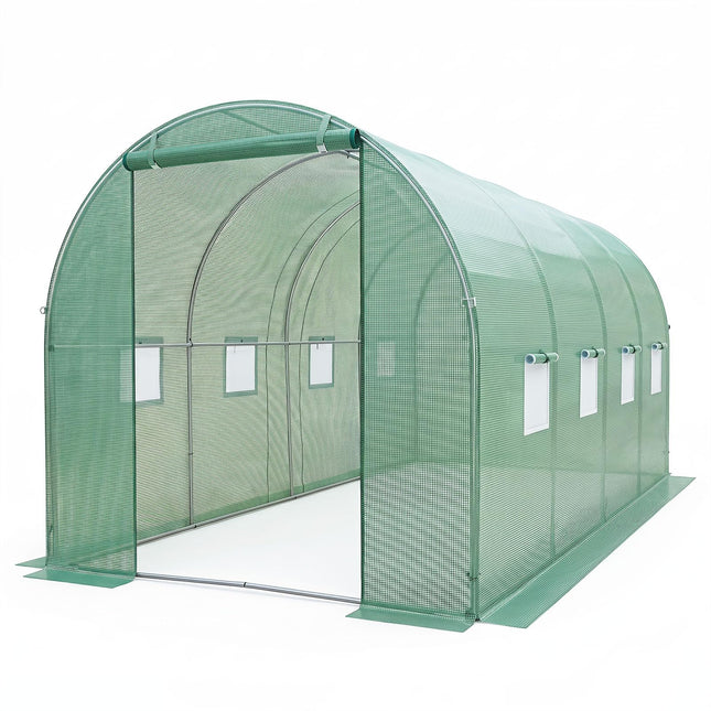 Dreamade 15 x 7 x 7 ft Walk-in Tunnel Greenhouse for Outdoors