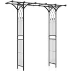 Dreamade Garden Arch Trellis, Wedding Arbor for Ceremony Party, 79''W x 81''H, Metal Garden Arbor for Climbing Plants Rose