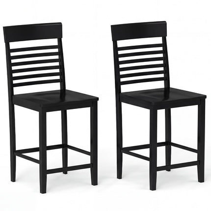 Dreamade Dining Chair Set of 2/4 with Footrests and Solid Wood Frame
