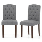 Dreamade Parsons Chairs, Uphostered Kitchen Dining Chairs w/Wood Legs