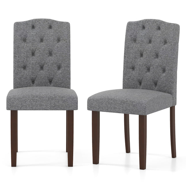 Dreamade Parsons Chairs, Uphostered Kitchen Dining Chairs w/Wood Legs
