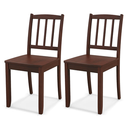 Dreamade Farmhouse Dining Chairs Set of 2/4, Modern Kitchen Chairs w/Rubber Wood Legs & Curved Backrest