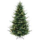 Dreamade 8ft Pre-lit Artificial Christmas Tree with 450 Warm White LED Lights, 1480 Branch Tips