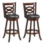 Dreamade Bar Stools, Counter Height Dining Chair, Fabric Upholstered 360 Degree Swivel