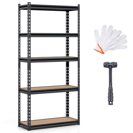 Dreamade 5-Tier Metal Storage Shelves Heavy Duty Garage Shelving Units(1/2/3/4,30" W x 12" D x 60" H)